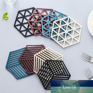 1 pcs Chic Silicone Coaster Copos Hexágono Mats Pad Heat-Isolved Bowl Placemat Home Decor Desktop Eco-Friendly Japonês Simples Quente