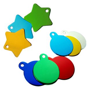 Moda DIY ID de identificação Pet Metal Liga de alumínio Pet Tags durável fácil de usar tags de gato de cão