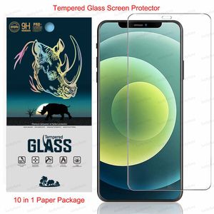 Screen Protector Protective Film for iPhone 12 Pro Max 11 XR 8 7 Plus Clear Full Glue Tempered Glass with Retail Packaging