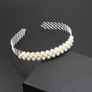 Haarspangen, Haarspangen, Damen-Accessoires, Perlen-Stirnbänder, Perlen-Haarreif, Braut-Tiara, Hochzeit-Stirnband, einfach 240