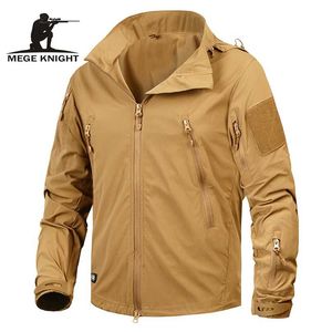 Mege Brand Одежда Осень мужская Куртка Пальто Военные Тактические Волны Армении США Дышащая нейлоновая Светлая Ветровка 211217