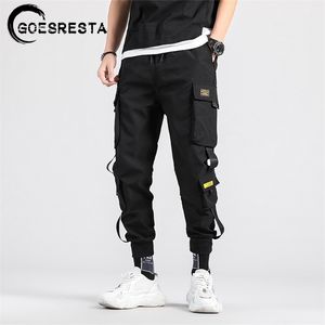 Czarne spodnie Cargo Mężczyźni Hip Hop Streetwear Jogger Harem Spodnie Mężczyźni Casual Harajuku Spodnie dresowe Marka Letnie męskie spodnie 210723