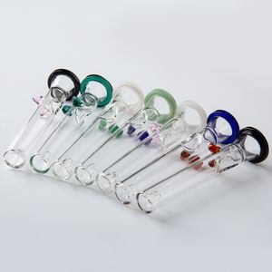 Pyrex Glass Hand Pipe Multi Colors Heady Small Smoking Pipes Dab Rig Colorful Oil Burner SW90 Tobacco Tool Accessories