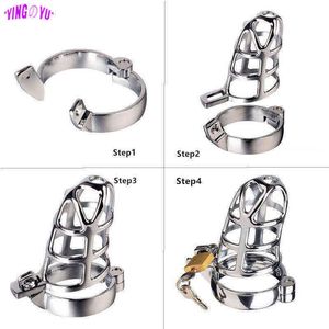 NXY Sex Chastity devices Penile collar is used for penile locking male chastity belt and sex toy metal cage device / 40 45 50mm 1203