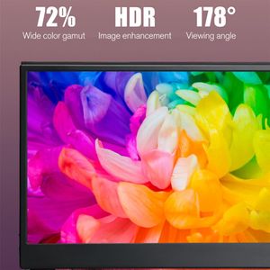 13.3 inç 10 Noktalı Dokunmatik Ekran Taşınabilir Monitör IPS HDR Bilgisayar Ekranı ile HDMI / USB-Tip-C PC Dizüstü Telefon için VESA Desteği A31