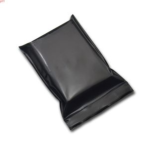 Mini sacchetto di plastica opaco con chiusura lampo nera Sacchetto di imballaggio con chiusura lampo richiudibile Sacchetti di imballaggio autosigillanti Accessori Borse di alta qualità