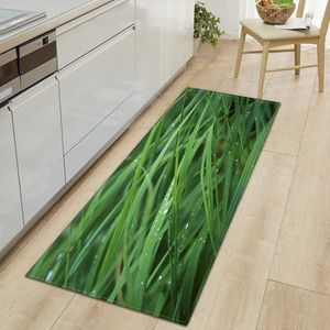 3D Green Grass Print Floor Mats Doormat Hallway Modern Living Room By Bath Mat Non Slip Area Rugs Bathroom Kitchen Carpet 210727