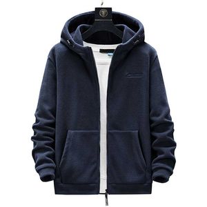 Jaquetas de grande tamanho masculino Primavera Outono Casaco Marido Polar Lã Outerwear Masculino Plus Big 8xl 7XL Hooded Men Windbreaker 211217