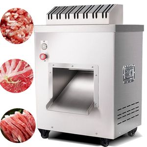 2021 Commercial Electric Meat Slicer Cutter Rostfritt Stål Automatisk Vegetabilisk Skärmaskin Maskin Mindat Kött Mincer 500kg / h