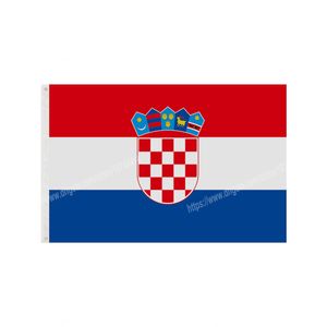 Chorwacja Flagi National Polyester Baner Latający 90 x 150 cm 3 * Flaga 5 stóp na całym świecie na całym świecie można dostosować