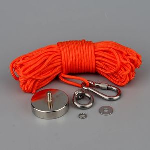 ネオジム永久釣り磁石400LBS垂直ロープオプション磁性材料ベース