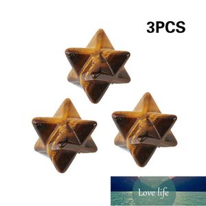 3 pcs Natural Quartz Cristal Stone Merkaba Estrela Esculpida Point Cura Decoração Home Ornamentos