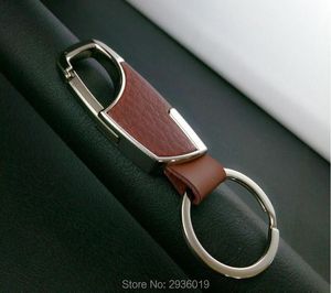 Keychains Car styling Leather Key Chain Car Ring For Dodge Ram Charger Journey Challenger Caliber Caravan Nitro Accessories