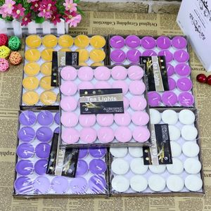 Wholesale set of candles for sale - Group buy Candles sets set Round Craft Smokeless Tea Lights Home Birthday Wedding Decoration Colors Wen6555