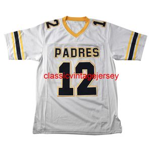 Custom Retro Tom Brady High School Futebol Jersey Homem All Stitched Mesh Qualquer Nome White
