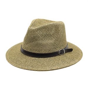 Män kvinnor jazz straw hattar strand solskydd keps ihålig solhatt man kvinna rand kepsar mens flickor mode resor hattar våren sommar 2022 ny