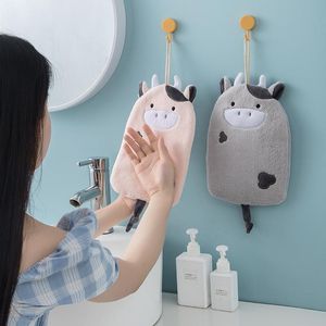 Towel YADA Soft Cute Cartoon Cow Hand Household Dust Cleaning Cloth Coral Velvet Thick Absorbent For Adults Women TW200021