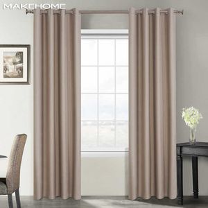 Darkening Solid Blackout Curtain Soundproof Treatment Blinds Finished Drapes Window Modern Curtain for Bedroom Living Room 210712