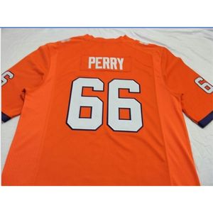 Goodjob Männer Jugend Frauen Clemson Tigers William Perry #66 Fußballtrikot Größe S-5XL oder individuelles Trikot mit beliebigem Namen oder Nummer