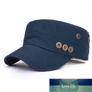 Män Kvinnor Bomull Miltary Kepsar För Man Sommar Höst Flat Top Cap Armé Kepi Andningsbar Justerbar Pappa Kepsar Fabrikspris Expert Design Kvalitet Lagen stil Original