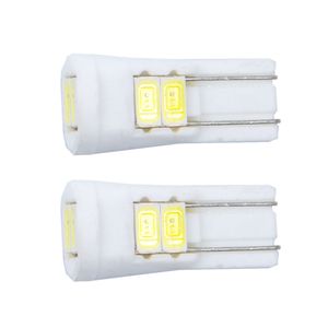 50PCS / Lot Breddindikatorlampa LED LED-lampor Vit T10 5630 6SMD Super Ljus Keramisk glödlampa 194 168 Licensplattlampor Läs lampor 12V