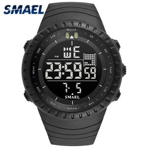 New Hot Smael Brand Sport Watch Men Fashion Casual Electronics Wristwatches Multifunction Clock 50 Meters Waterproof Hours 1237 Q0524