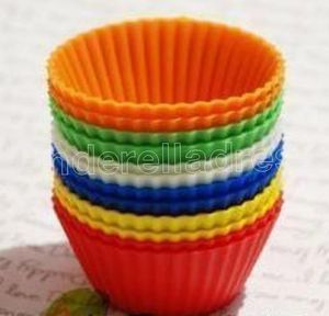 7cm Silica Gel Liners Bakning Mögel Silikon Muffin Cup Bakkoppar Cake Cups Cupcake Multi 2021