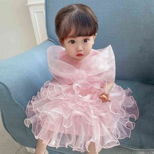 2021 Toddler Tutu Dress 5 2 1st Urodziny Sukienka Dla Baby Girl Odzież Christening Princess Party Dresses Infant Girl Lace Dress G1129
