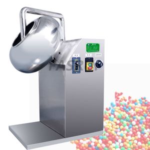 自動小型ステンレススチールチョコレートコートマシン砂糖コーティングメーカー