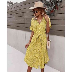 Klänningar för kvinnor Casual Short Sleeve Beach Kvinnors sommarlov Sundress Floral Long Dress Tunics Robe Femmle 210623