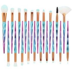 Wholesale custom make up for sale - Group buy 20 Custom logo Soft rayon Brilliant diamond makeup brush cosmetics brush