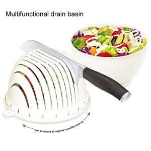 Double Drain Basket Bowl Salad Fruit Hollow Cutting Vegetable Kitchen Tools 211109