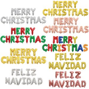Palloncini foil con lettere da 16 pollici Buon Natale Alfabeto Palloncino aerostatico Decorazioni natalizie Globos Ornamento natalizio Forniture per feste