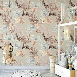 Wallpapers Hand-painted Nordic Tropical Leaves Custom Mural Home Decor Po Wallpaper Bedroom Self-adhesive 3d Wall Paper