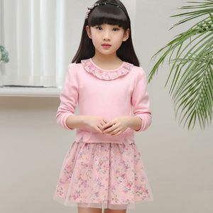 Kinder Herbst Kleid Langarm Winter Mädchen Prinzessin Kleider Kinder Kleider für Mädchen 2 3 4 5 6 7 8 9 10 11 12 Jahre alt 210317