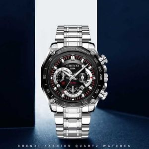 Chenxi 029a mais recente design masculino relógios à prova d 'água cinta de aço Quartz esportes cronógrafo homens relógio de pulso relogio masculino g1022