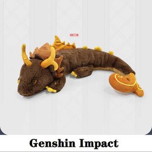 Rock King Zhong Li Cosplay Game Genshin Impact Plush Doll Anime Project Soft Pillow Fylld Toy Kids Gift Halloween Xmas Dragon G0925