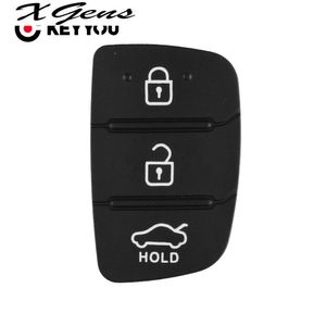 Auto Parts Replacement Rubber Case Car Key Pad For Hyundai 3 Buttons Key Shell Blank Cover