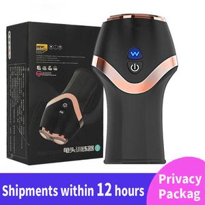 Neue Männliche Masturbator Vibrator Thrusting Automatische Masturbator Eichel Penis Training Erotische Spielzeug Für Erwachsene Vibratoren Sex Spielzeug Für Männer P0825