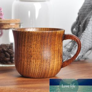 Mugs Natural Wooden Cup Wood Coffee Beer Juice Milk Water Mug Handmade Quality Classic Drinking With Handle1 Factory price expert design Quality Latest Style