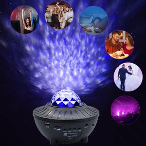 top popular USB water pattern flame light bluetooth music ocean star lights projector light night lamp laser water pattern projector light 2022