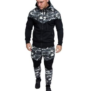 Tracksuits pour hommes Chandal Hombre Invierno Camouflage Pull PullSuit Hommes Sports Terno Masculino Slim Capuche Casual Veste