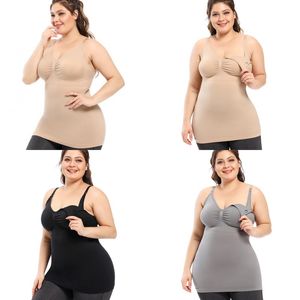 Maternity Intimates Amning Top Breast Matningsväst Hög Elastisk Övre Knapp Spänne Maternal Nursing BH Underkläder Graviditetskläder 20220304 H1