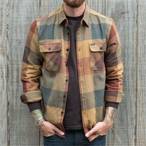 Fashion Print Buttoned Jacket Autumn Mens Casual Slim Turn-down Collar Coats For Men Vintage Plaid Outerwear Streetwear 220301