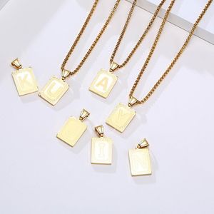 Pendant Necklaces LETAPI 2021 Fashion Punk Vintage Gold Silver Color Letter Neckaces For Women Boho Jewelry Hiphop Alphabet Initial Necklace