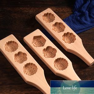 1 pz legno mooncake stampo da forno biscotti stampo 3d fiore fondente luna torta strumenti, mooncake decorazione accessori da cucina