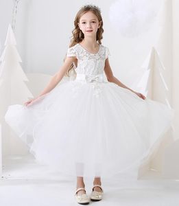 Menina crianças moda princesa vestido de alta qualidade flor meninas vestidos vestido de bola de festa de casamento