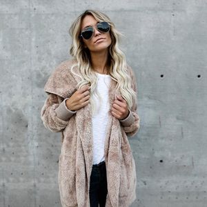 Kvinnors Tröjor Fur Cardigans Kvinnor Långärmad Oversize Vinter Casual Loose Cover Upp Topps Höstrock Kvinna Plus Storlek 3XL