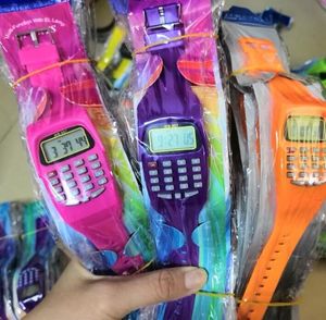 Kid Elektronische Digitale LED horloge Casual Silicone Sporthorloges voor Kinderen Kinderen Multifunctionele Calculator Polshorloge Klok