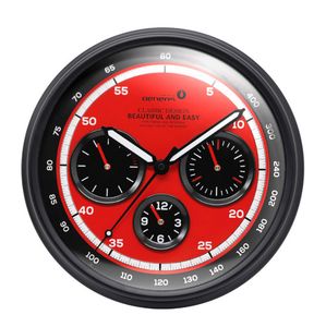 Gli ultimi orologi da parete, orologio in metallo da 13 pollici, orologio da parete creativo, movimento silenzioso, nessuna perforazione, decorazione del cruscotto dell'auto